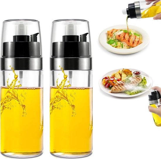 Spreme e versate olii multifunzionali in un solo passo - Ideali per cucinare, friggere e insalate - 150 ml - Set da 2