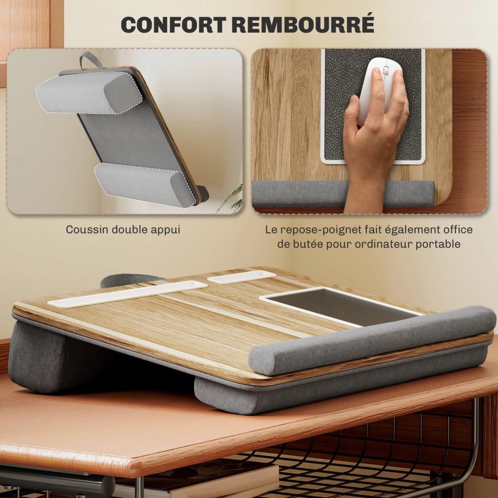 Letto con tavolo per laptop e supporto tablet ¨C zephmum ¨C 160x200 cm