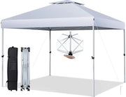 3x3 m tenda da giardino, capanno da giardino con tetto a doppia ventilazione e tasca portatile su ruote, protezione UV 50+, regolabile in altezza, tenda per giardino, terrazza, spiaggia (bianca)