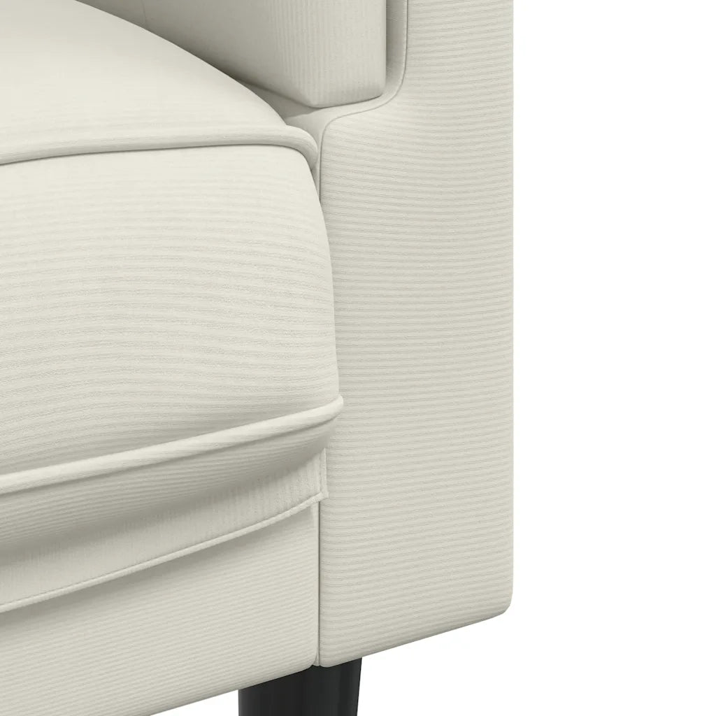 Poltrona con Cuscino Crema in Velluto 372629
