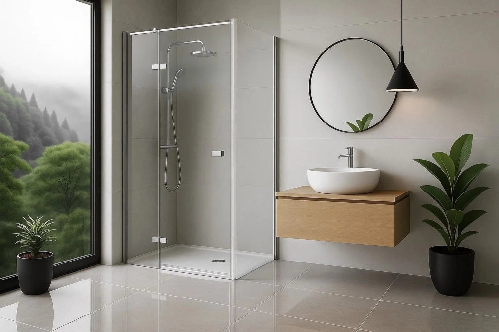 Cabina Doccia Rea Atlas 100x90 Chrome sinistra