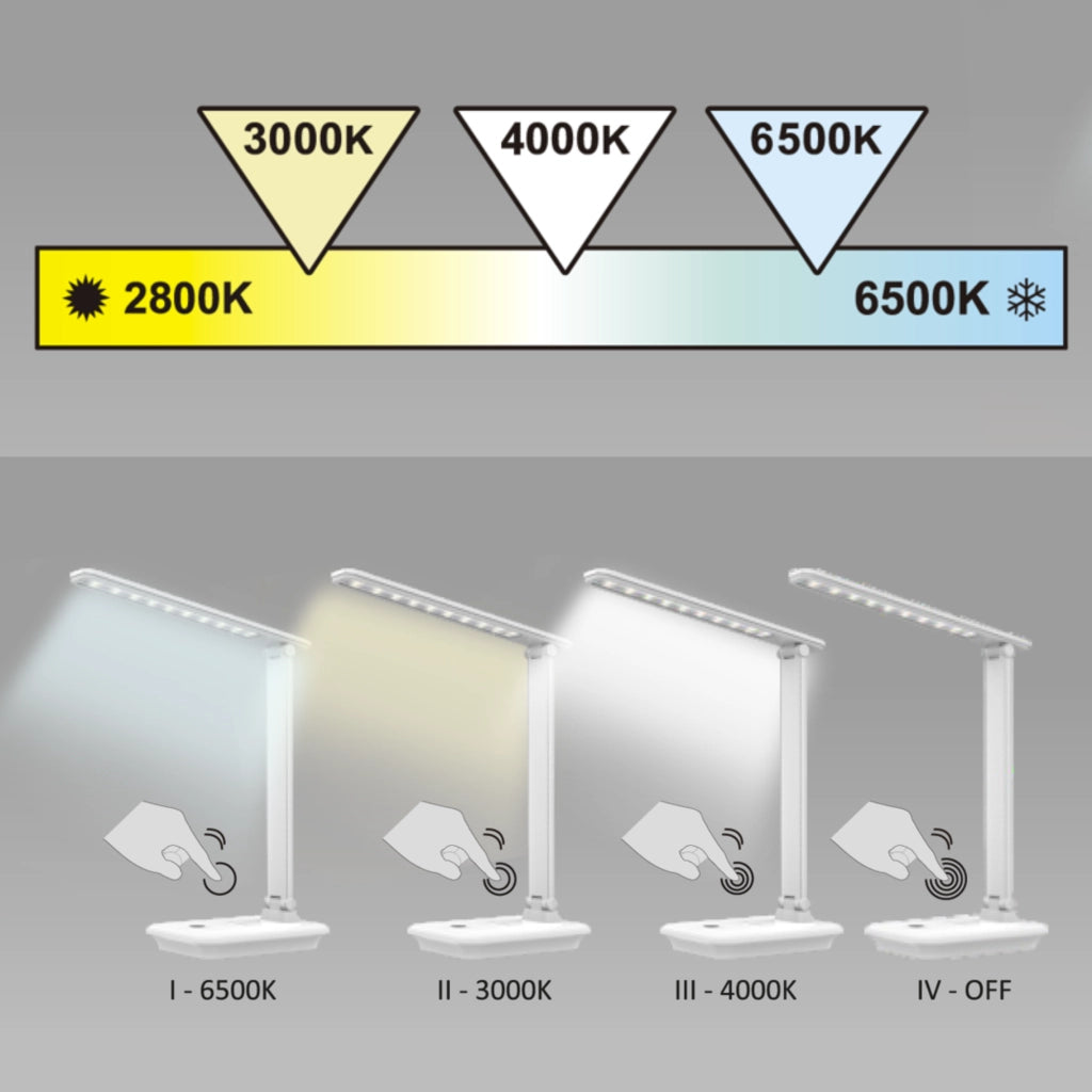Lampada da scrivania LED nera dimmerabile Polux VINTO