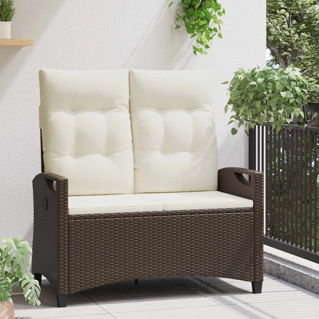 Panchina da giardino Marrone e Crema 105 x 60 x 112 cm