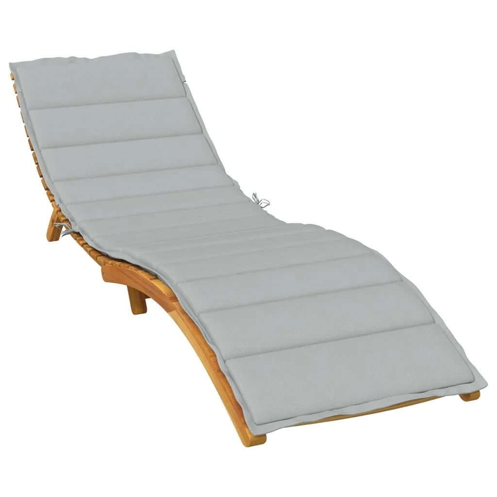 Cuscino per Lettino Prendisole Grigio Chiaro Mélange 200x70x4cm 4002520