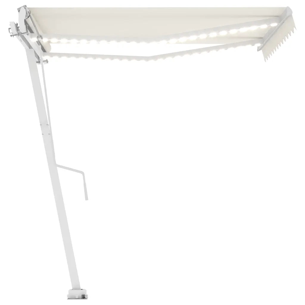 Tenda da Sole Automatica LED e Sensore Vento 350x250cm Crema