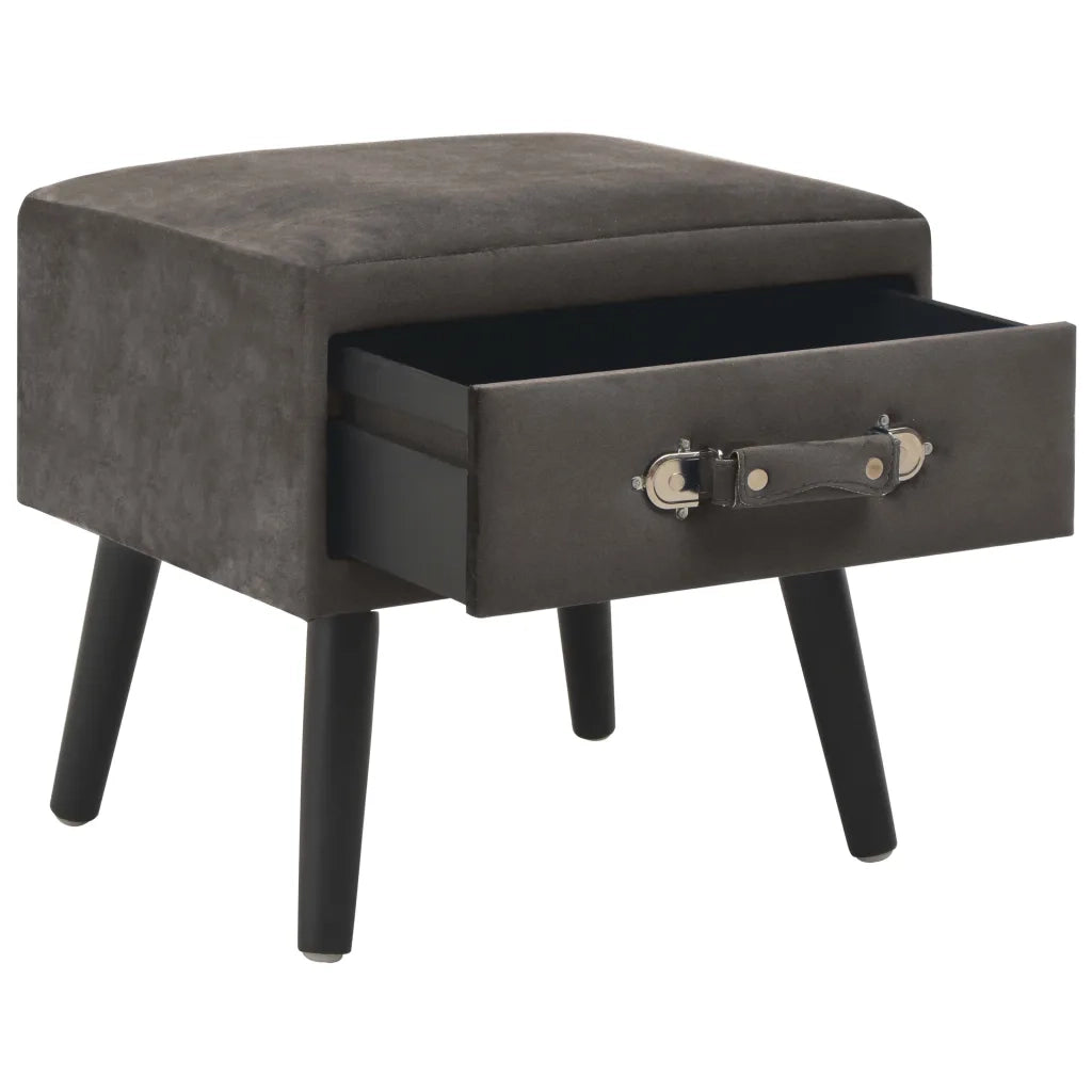 Comodini Grigi 2 pz 40x35x40 cm in Velluto 276386