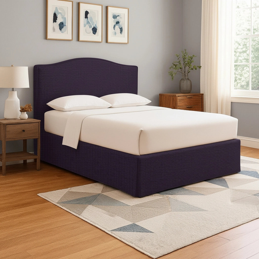 Eccles, Letto Singolo Sfoderabile Made in Italy, Viola