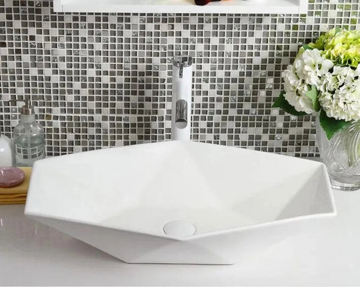 Lavabo Da Appoggio Rea Vegas White