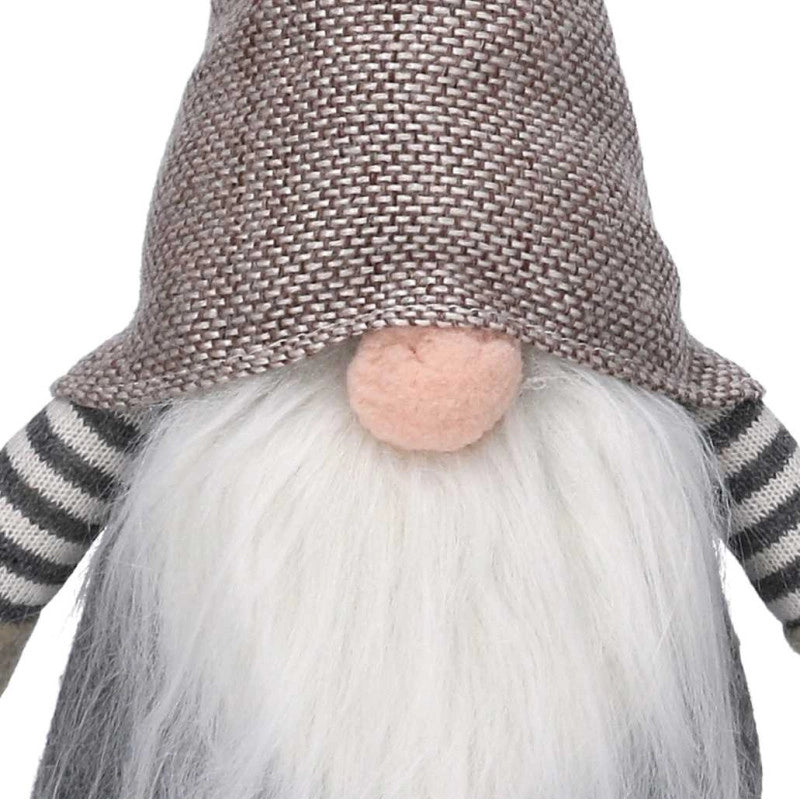 Gnomo tessuto grigio e beige cmh36