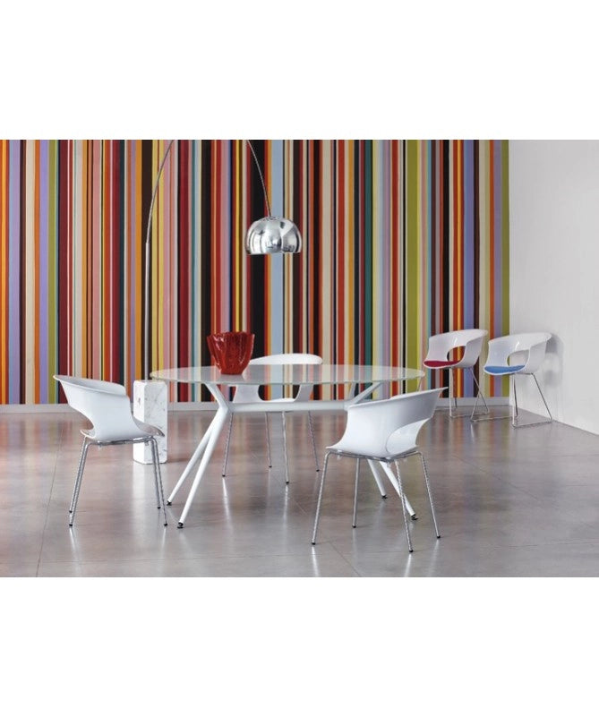 POLTRONA MISS B SET DA 4 ANTISHOCK POLICARBONATO MADE IN ITALY SCAB DESIGN - Trasparente Arancio 130