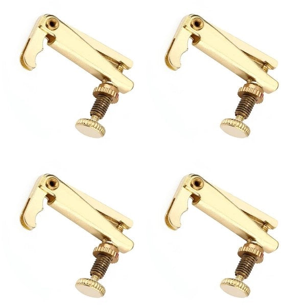 Accessori per violino - Set di 4 pezzi - Lega dorata - Anticorrosivo - Duraturo - Facile da montare
