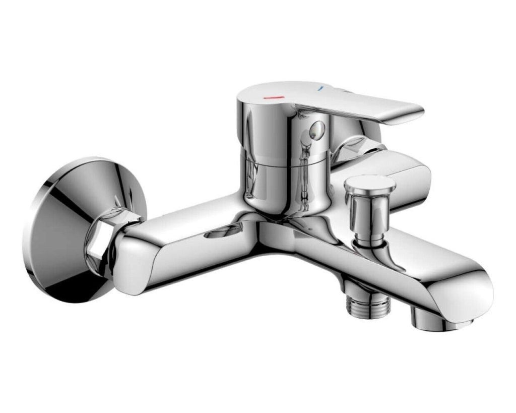 Rubinetto miscelatore ottone cromato per vasca da bagno doccia 1/2" ROLL 87107