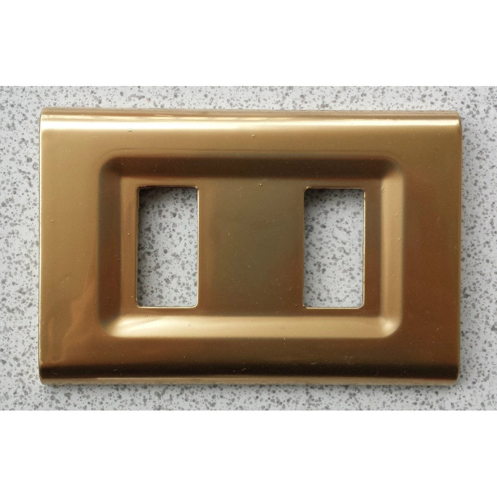 Trade Shop - Placchette Placche In Abs Serie Magic Elite Bticino Compatibili Color Copriprese - Oro Lucido -1 Foro     -