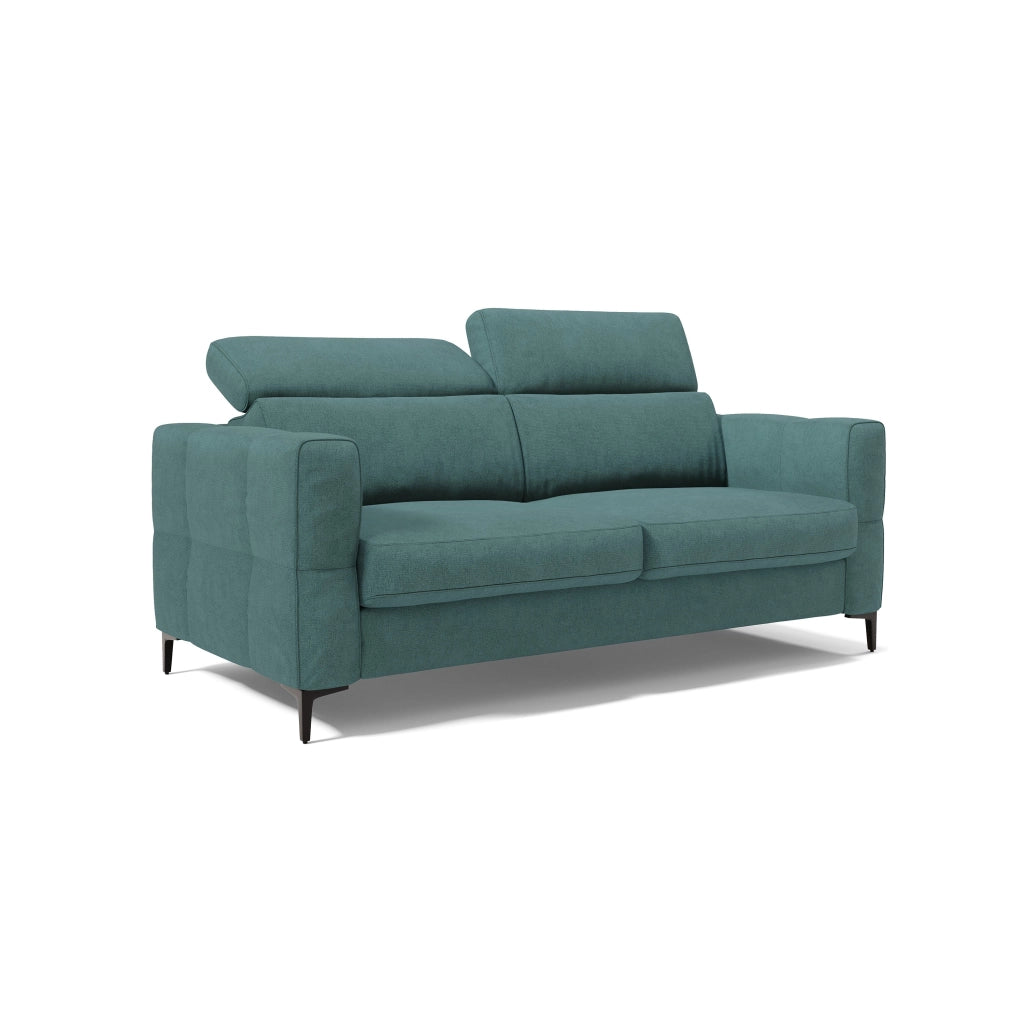 Gardenia Divano letto materasso alto 18 cm con poggiatesta reclinabili e rivestimento impermeabile T02 178 cm (mat. 120x197) petrolio