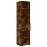 Buffet credenza cassettiera mobiletto mobile contenitore organizer cucina soggiorno salotto alto 45 x 42,5 x 185 cm legno ingegnerizzato marrone 02_0033363