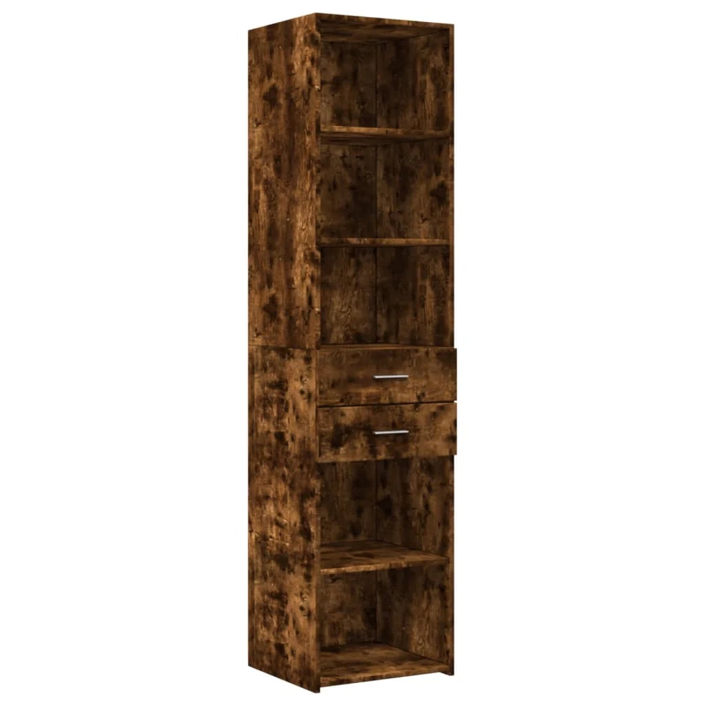 Buffet credenza cassettiera mobiletto mobile contenitore organizer cucina soggiorno salotto alto 45 x 42,5 x 185 cm legno ingegnerizzato marrone 02_0033363
