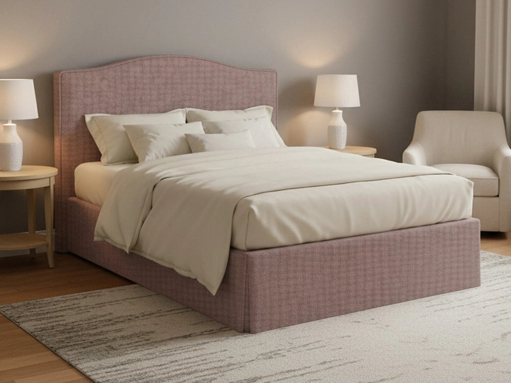 Runcorn, Letto Piazza e Mezza Sfoderabile Made in Italy, Rosa Antico