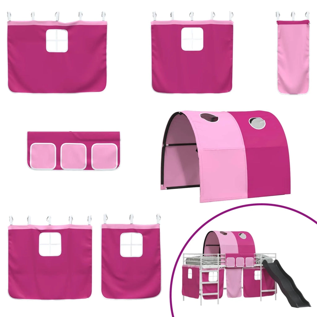 Struttura del letto loft per bambini Bianco e Rosa 100 x 200 cm 42020869