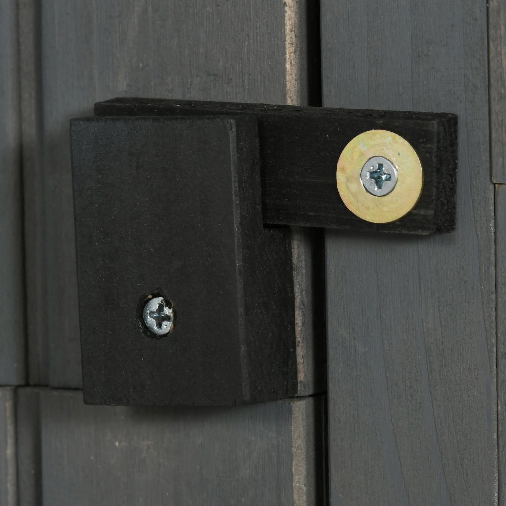 Armadietto da giardino in legno ¨C Xylo ¨C 77x54x179cm grigio verde resistente alle intemperie