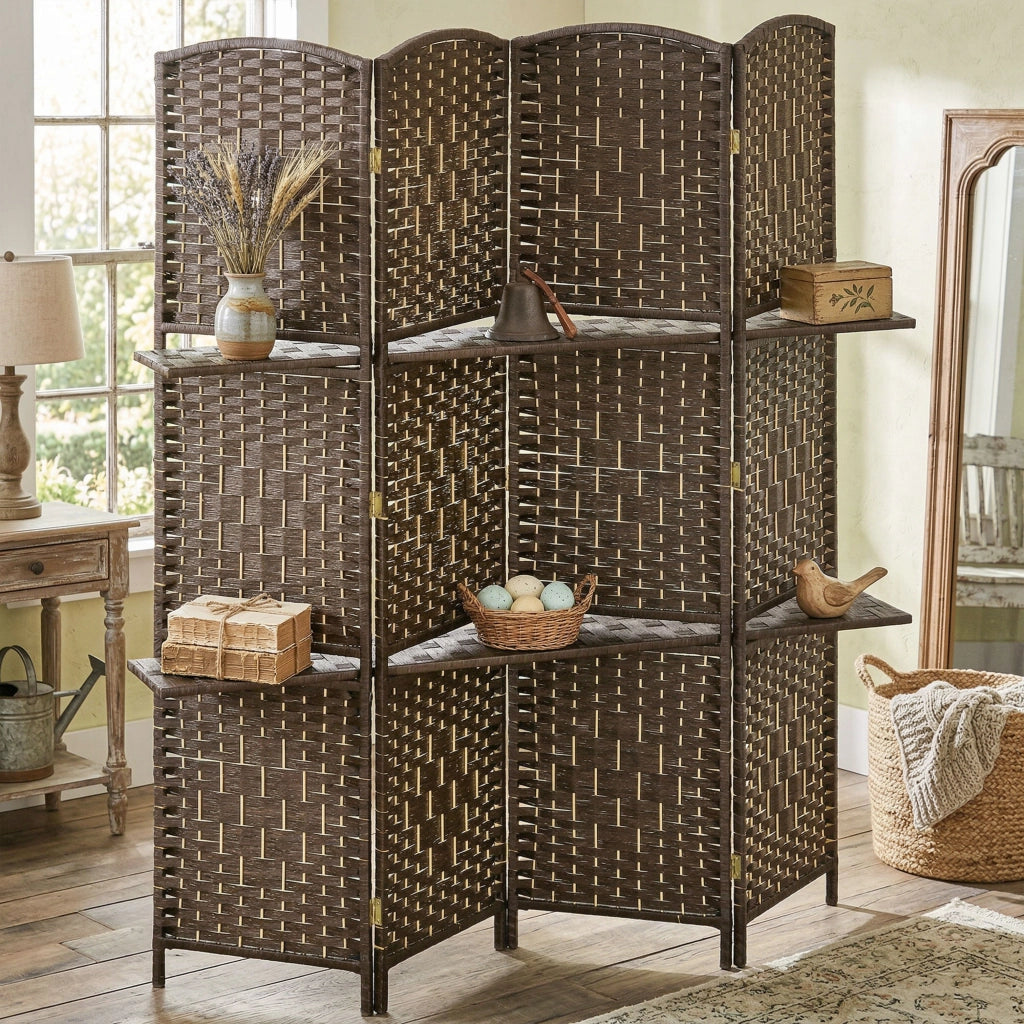Libreria Divisorio con Ripiani ¨C Minimal ¨C Marrone 160x170 cm