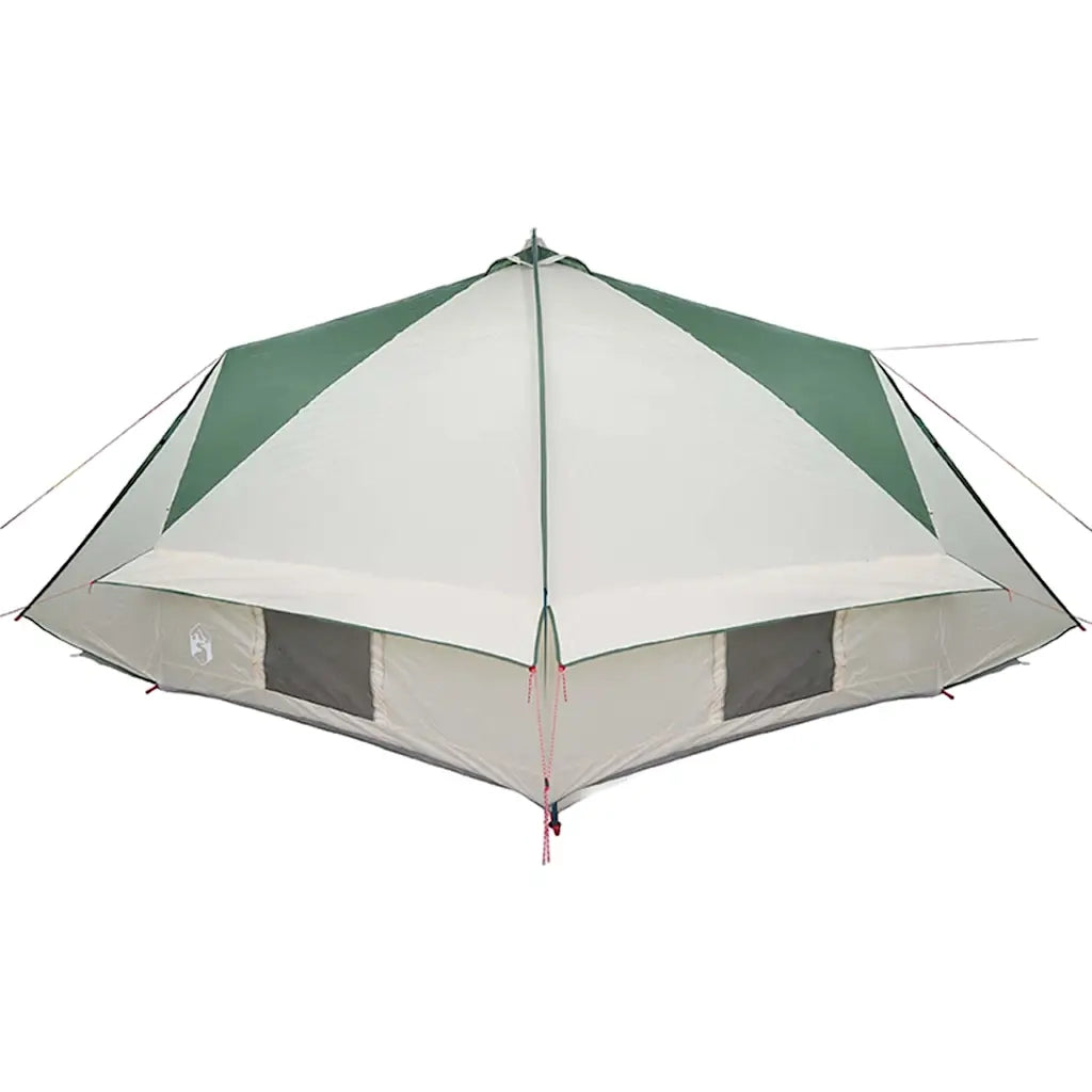 Tenda Teepee per 10 persone Verde e Bianco 567 x 470 x 242 cm