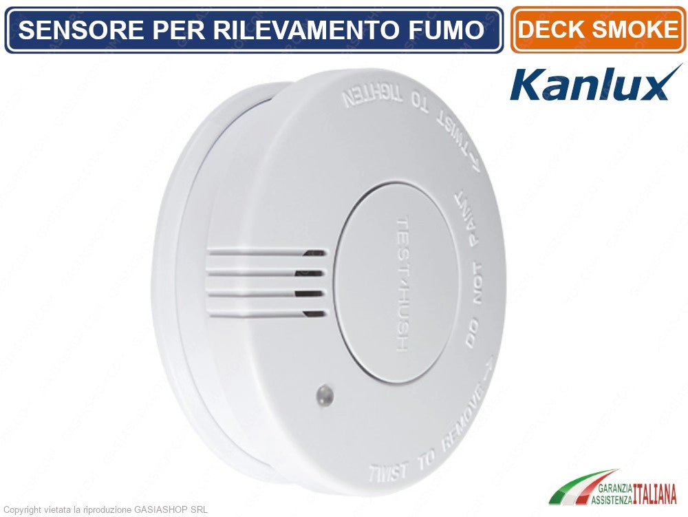 RILEVATORE SENSORE DI FUMO INCENDIO FOTOELETTRICO LIVELLO SONORO 85dB