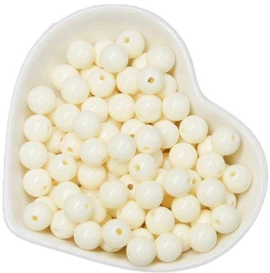 Set di Acquario con 100 pezzi di perle in acrilico - 10 mm perle rotonde - perle singole - gioielli DIY - materiale ecologico
