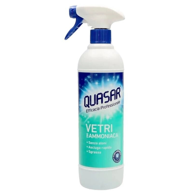 QUASAR SPRAY DETERGENTE VETRI SET 6 PZ X 580 ML CON AMMONIACA SPRAY