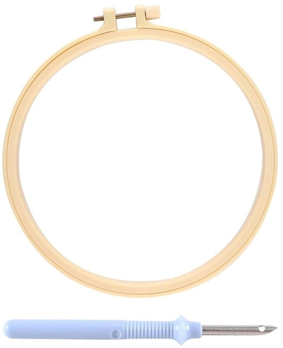 Pacchetto per principianti di ricamo a maglia - Aghi da foro - Set di aghi da foro da 20 cm - Filo di cotone - Manuale di istruzioni - Disegno multifunzionale - Set di aghi da foro multifunzionale