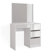 Comodino Vicco bianco, con specchio, 40 cm