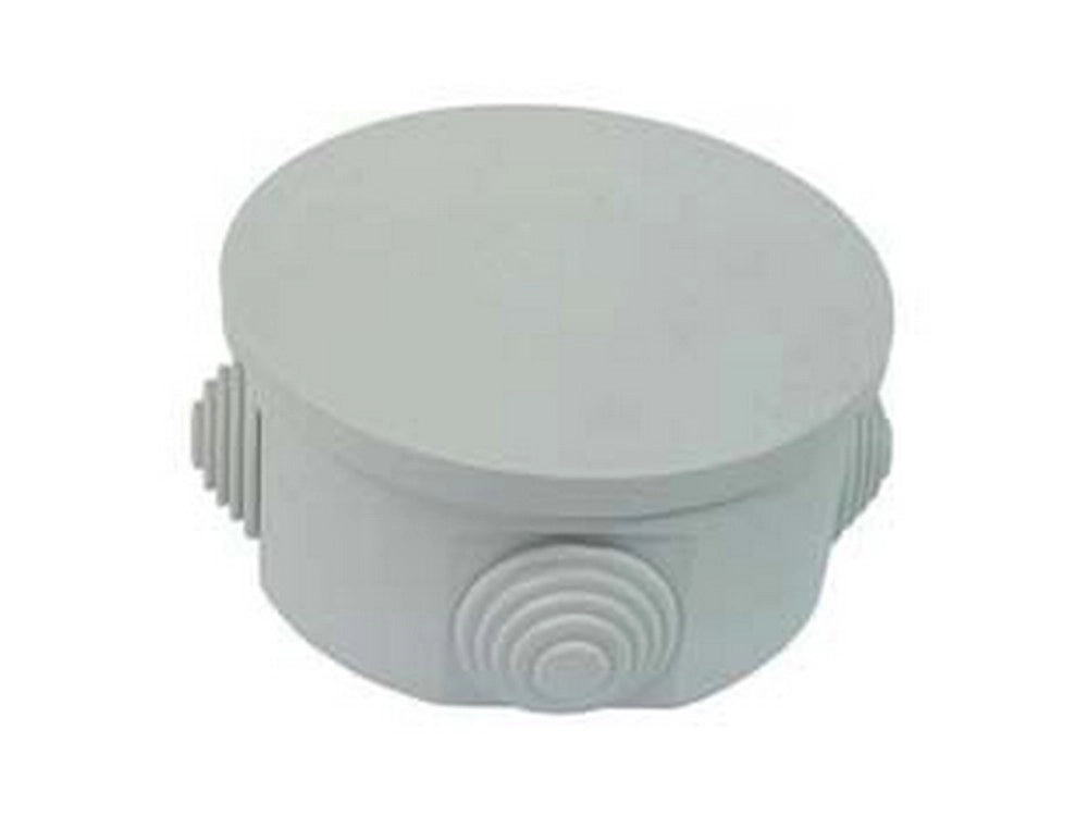 10pz scatola stagna tonda con coperchio e 4 passacavi ip44 - ø mm.80x40h. (002) cod:ferx.fer87650