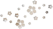Decorazione per parete 3D fiori specchio - 18 pezzi - Acrilato autoadesivo - Decorazione per parete camera da letto - Decorazione per parete soggiorno - Effetto decorativo unico