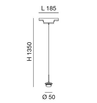 KIT SOSPENSIONE PER SISTEMA BINARIO 48V 8W CCT 2700/3000/4000K 750LM  NERO DIMMERABILE DALI