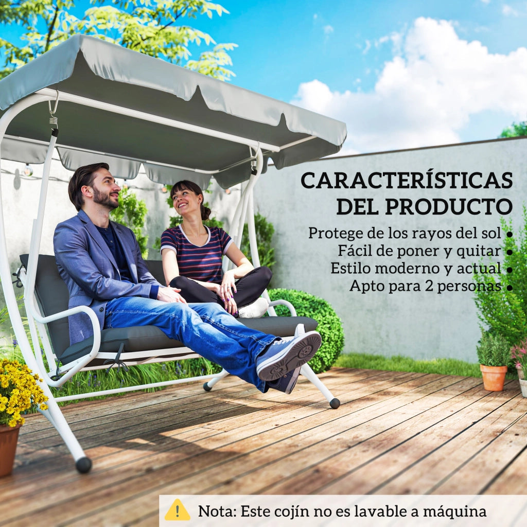 Cuscino per Panchina da Giardino ¨C Minimal ¨C 120x110x12 cm Nero