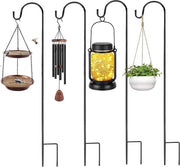 Supporto per piante 4 pezzi - Decorazione per esterni - Altezza regolabile - 90 cm - Nero