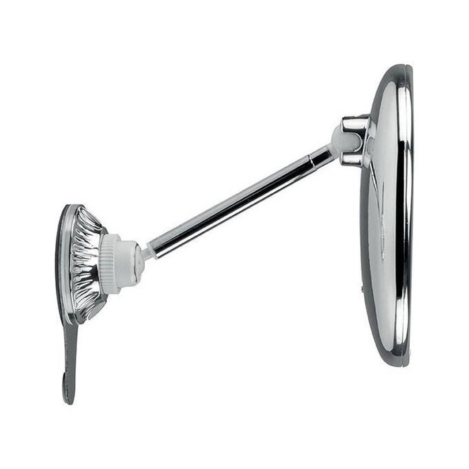 Macom 229 Sensation Specchio Cosmetico Ingrandente 10x Asta Telescopica Doppio Snodo 24 LED Ventosa colore Cromo
