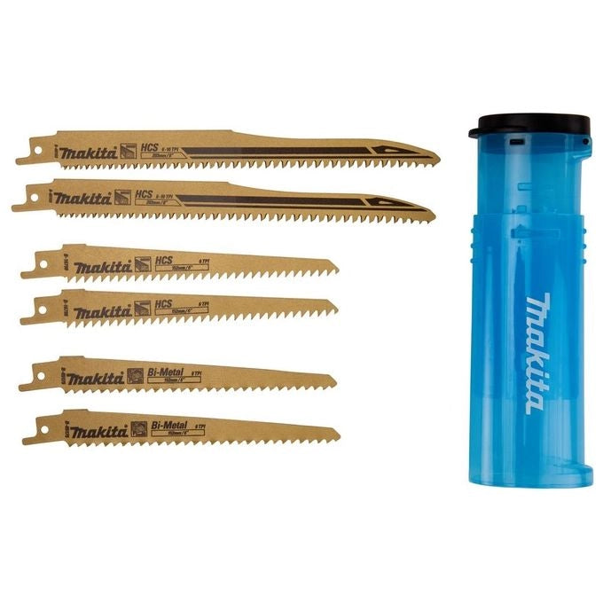 Makita B-44432 Set Lame per Seghetto Alternativo 6 pz HCS BiM Legno e Legno con Chiodi colore Rame