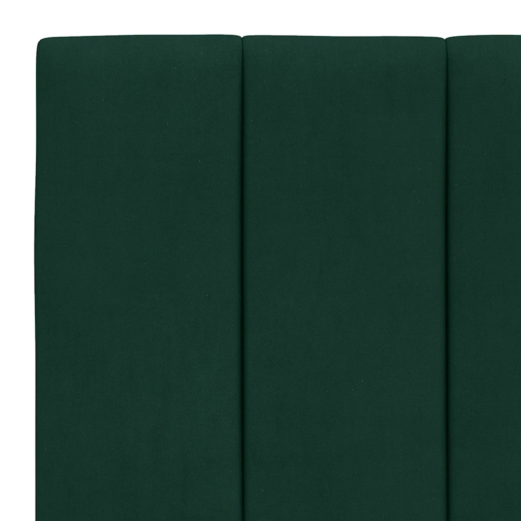 Letto con Materasso Hanko Verde Scuro 80x200 cm in Velluto