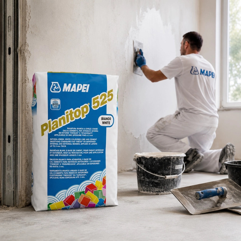 Mapei planitop 525 rasatura civile bianca per intonaci interni ed esterni 25 kg