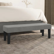 Panca-Sgabello Grigio Chiaro 100x30x30 cm in Velluto