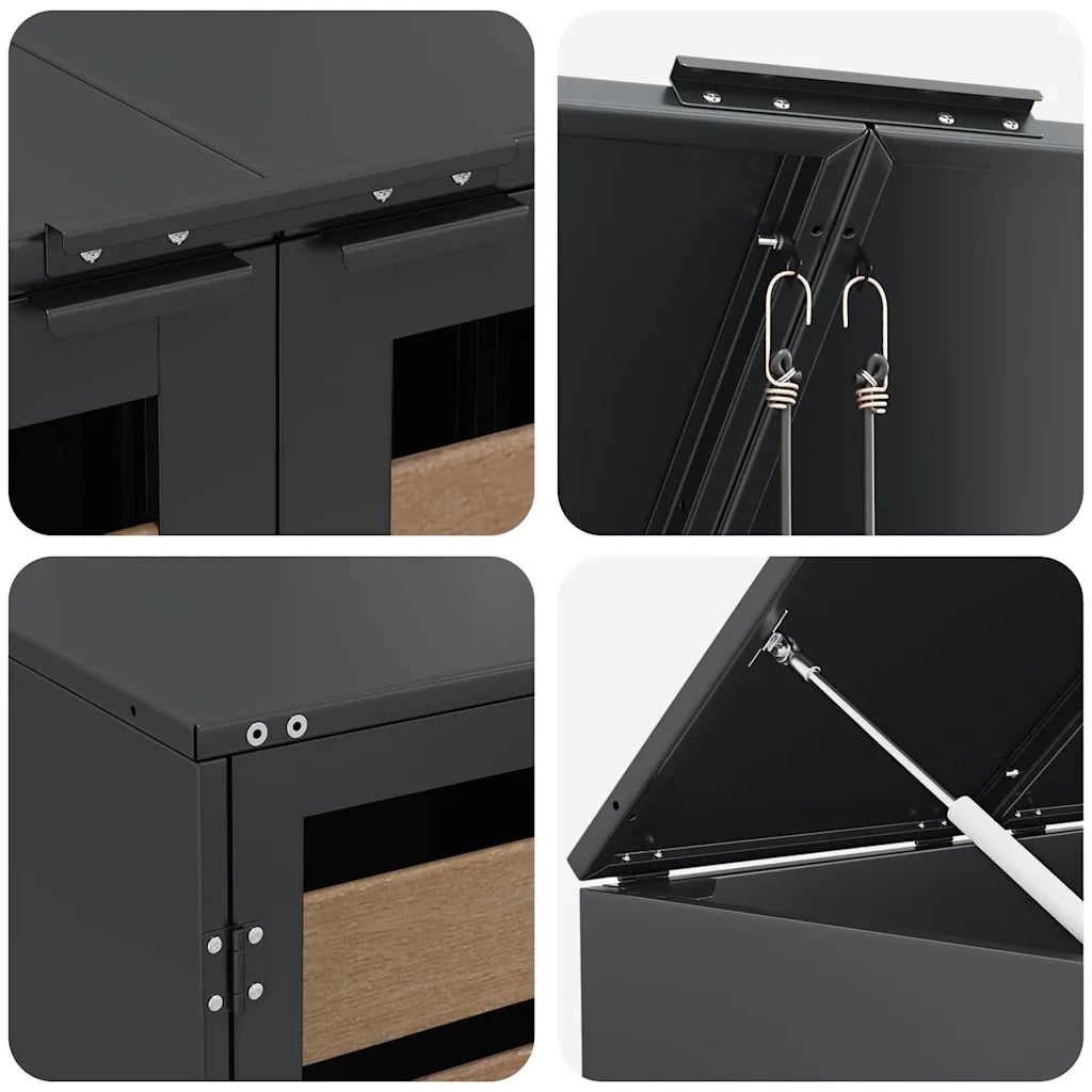 Contenitore per Rifiuti per 3 Bidoni 340 x 77.5 x 115.5 cm 3394772