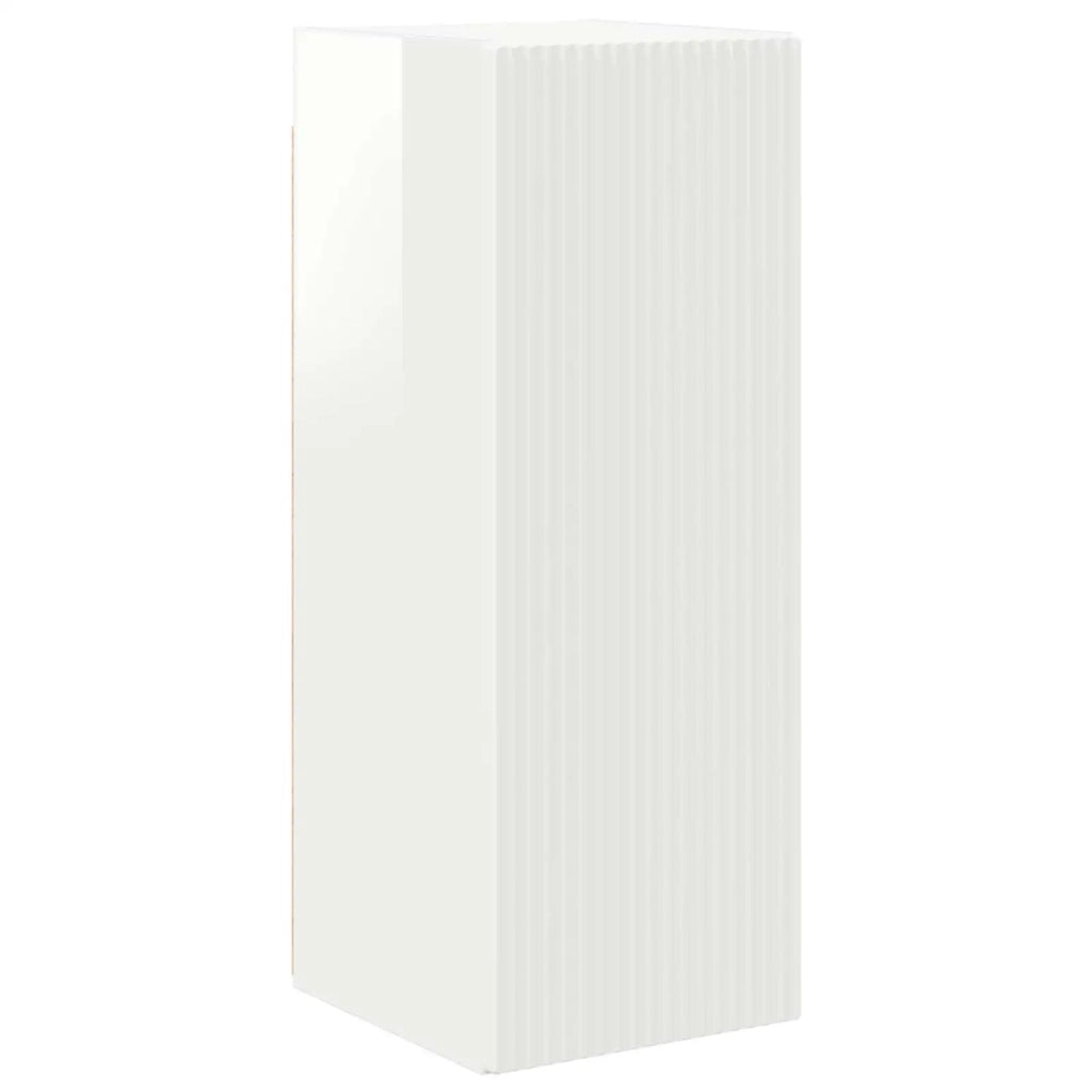Set mobile TV 4 pcs Bianco Lucido Legno multistrato 3409163