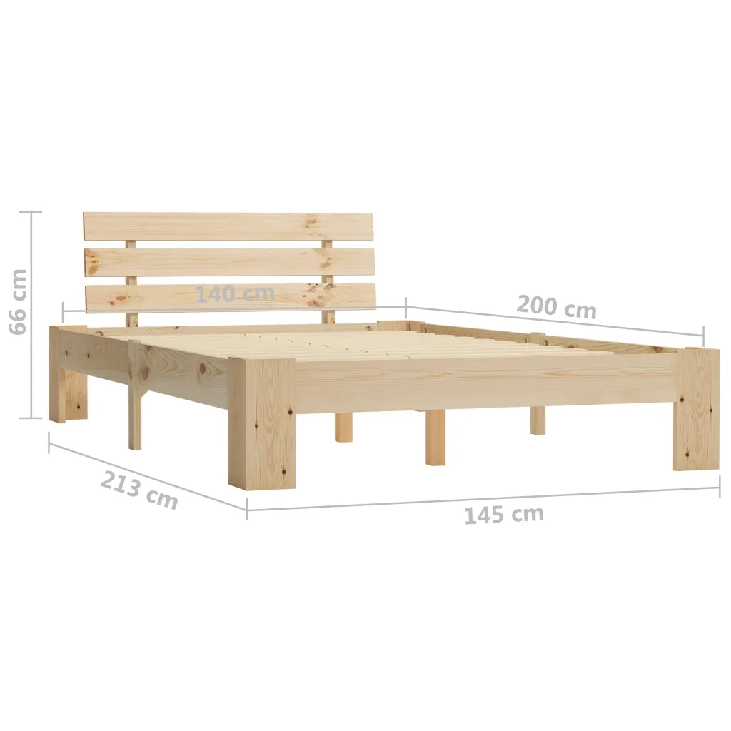 Giroletto senza Materasso-Struttura Letto 140x200 cm in Legno Massello di Pino 374163