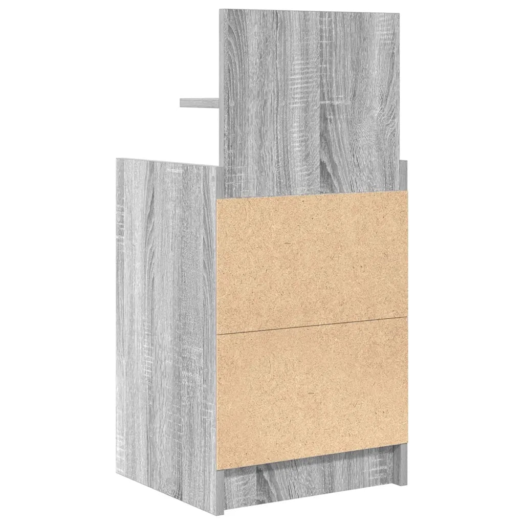 Comodini con 2 Cassetti 2 pz Grigio Sonoma 38x34x80 cm 861366
