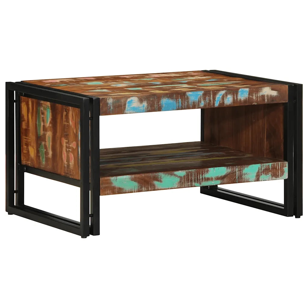Tavolino salotto | Tavolino da caff¨¨ | Tavolino da Soggiorno Multicolore 70x50x38cm Legno Massello Recupero