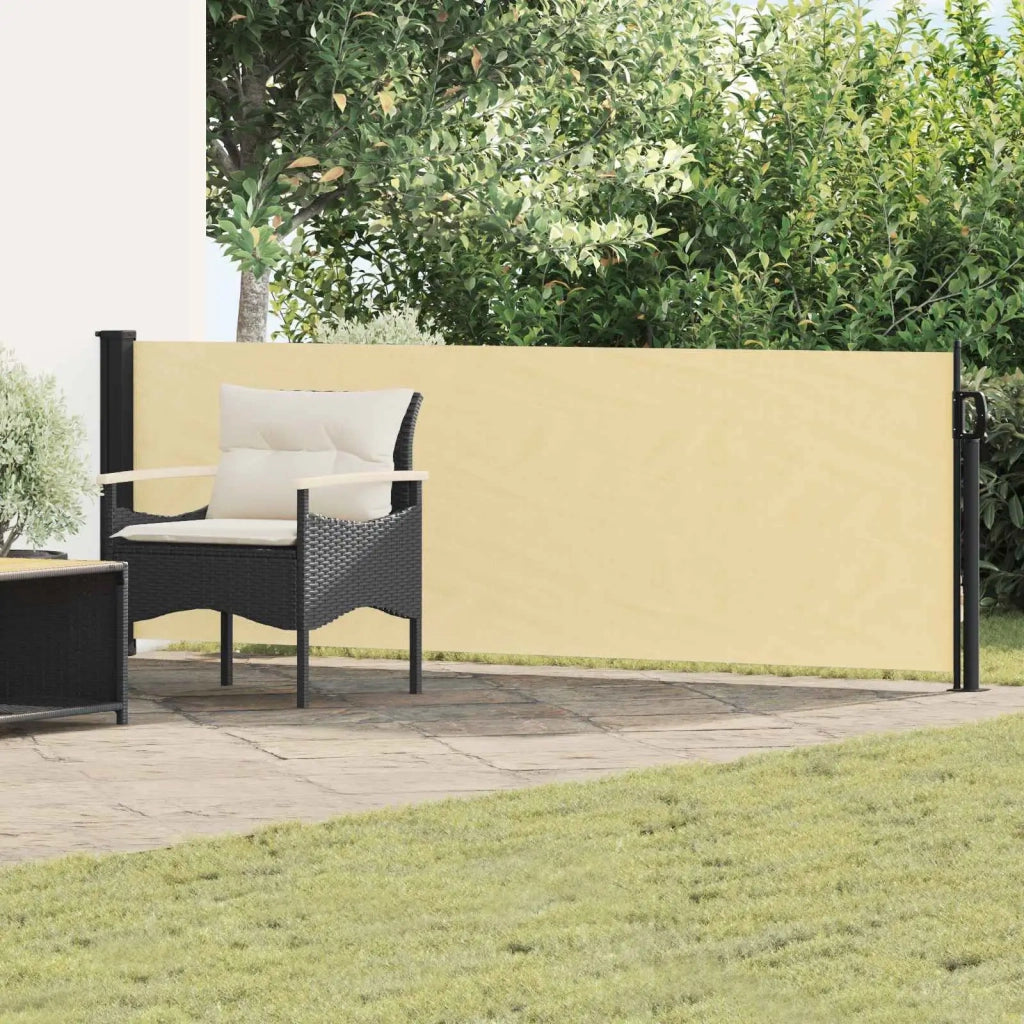 Tenda laterale Retrattile-Tenda laterale da giardino Sabbia 500 x 100 cm Poliestere