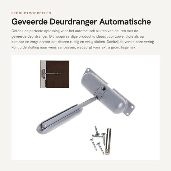 Serratura automatica per porte - Assemblaggio serratura - Viti regolabili - Scudo in metallo di alta qualità - Adatto per porte di sicurezza - Facile da installare - Chiusura automatica per porte

Modello: 
Specifiche tecniche: 
Codice prodotto: