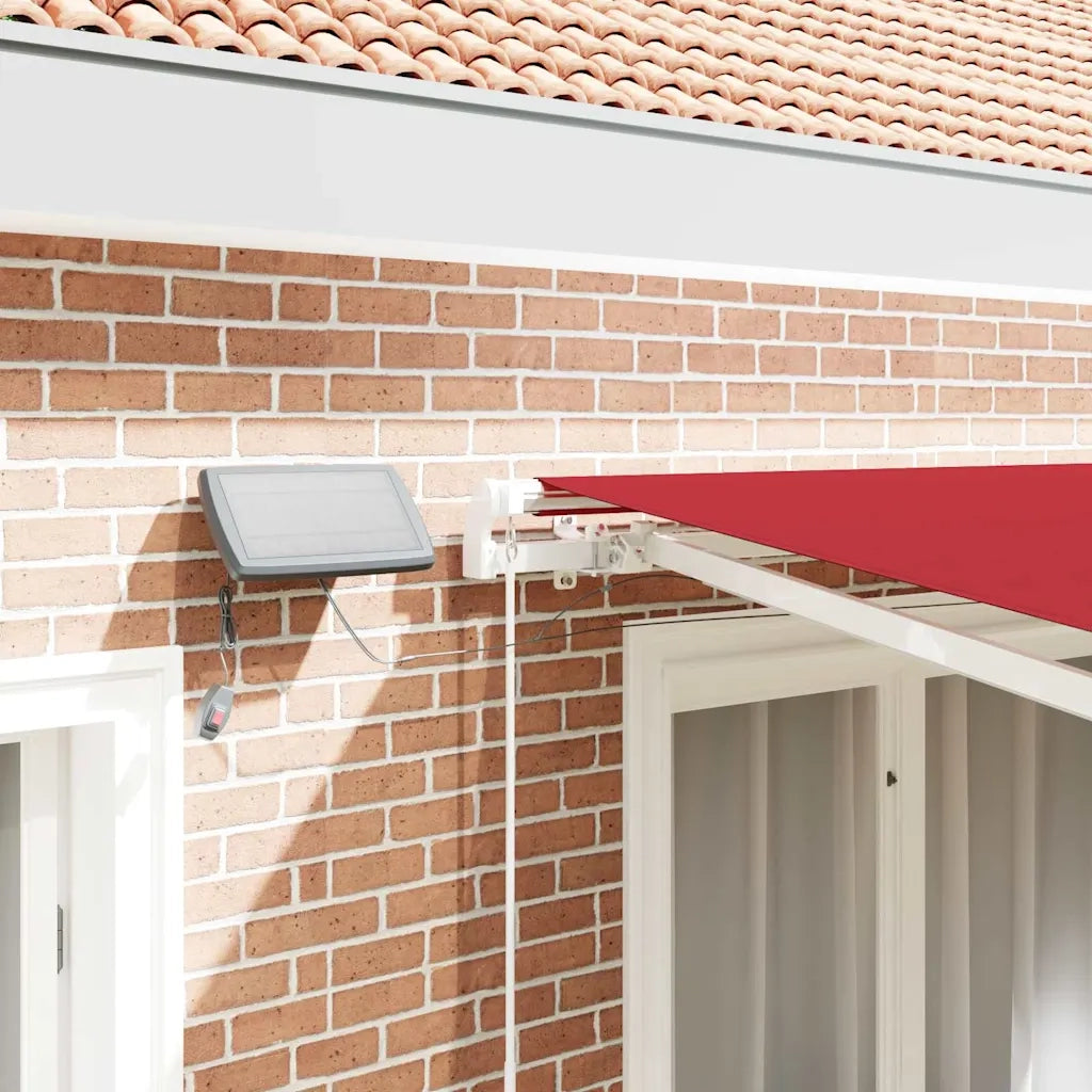 Tenda da Sole | Tenda Retrattile Rosso 300 x 250 cm Tessuto e acciaio