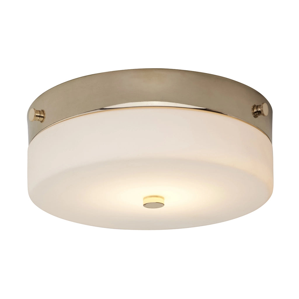 Plafoniera Tamar Elstead 23,5 cm oro vetro opale IP44