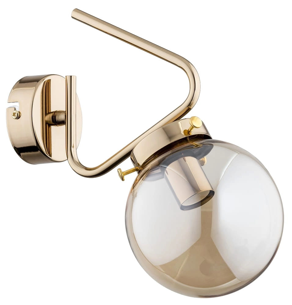 Applique Alfa Barsum ottone oro vetro interno 1xE14 40W